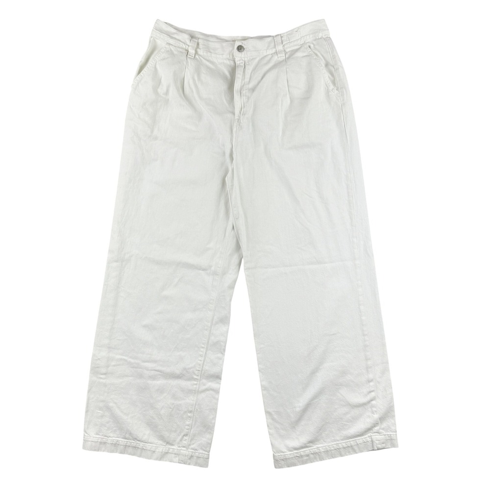 Madewell‎ Harlow Wide Leg Jeans Size 32 White Denim Womens